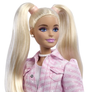 BARBIE DELUXE STYLE PAPUSA BARBIE JACHETA DIN DENIM ROZ - Img 4
