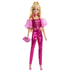 BARBIE DELUXE STYLE PAPUSA BARBIE TINUTA ROZ METALIZAT - Img 2