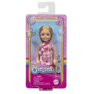 BARBIE PAPUSA CHELSEA BLONDA CU ROCHITA ROZ IN CAROURI - Img 2