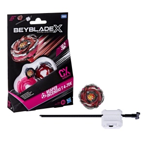 BEYBLADE X LET IT RIP SET LANSATOR SI ROATA REAPER INCENDIO T 4-70K - Img 4