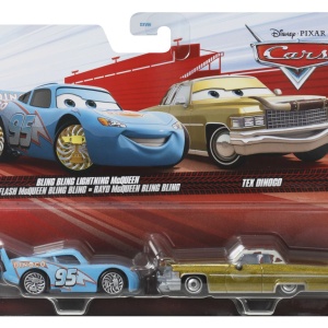 CARS3 SET 2 MASINUTE METALICE FULGER MCQUEEN BLING BLING SI TEX DINOCO