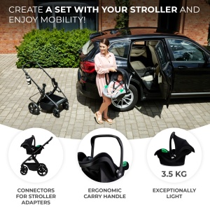 CARUCIOR KINDERKRAFT NEWLY, 4 IN 1, CLASSIC BLACK - Img 6