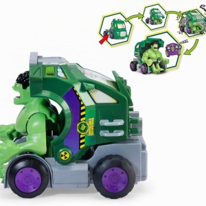 DICKIE TOYS MARVEL RAZBUNATORII MASINA RC CU TELECOMANDA 2.4GHz HULK SMASH CU SUNETE SCARA 1 LA 24 - Img 4