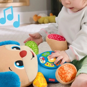 FISHER PRICE CATEL INTERACTIV CU URECHI ALBASTRE RADE SI INVATA - Img 4