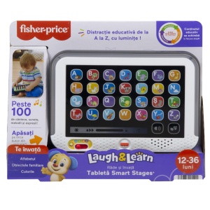 FISHER PRICE LAUGH LEARN TABLETA SMART CU 3 NIVELURI DE DEZVOLTARE LIMBA ROMANA - Img 1
