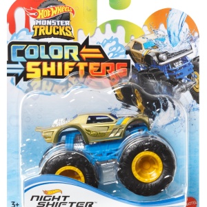 HOT WHEELS MONSTER TRUCK CAMION NIGHT SHIFTER CU CULORI SCHIMBATOARE SCARA 1:64