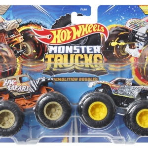 HOT WHEELS MONSTER TRUCK SET 2 MASINI SCARA 1 LA 64 HW SAFARI SI WILD STREAK