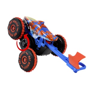 HOT WHEELS MONSTER TRUCK SHARKS VS DINOS MASINA CU TELECOMANDA TIGER SHARK CLIMBER - Img 7
