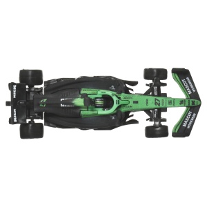 HOT WHEELS PREMIUM REAL RIDERS FORMULA 1 2024 MASINUTA METALICA KICK SAUBER F1 TEAM NUMARUL 27 SCARA 1 LA 64 - Img 6