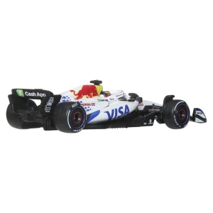HOT WHEELS PREMIUM REAL RIDERS FORMULA 1 2024 MASINUTA METALICA VISA CASH APP RACING BULLS FORMULA ONE TEAM SCARA 1 LA 64 - Img 3