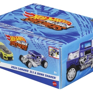 HOT WHEELS SET 2 MASINUTE METALICE PULL BACK 2022 CAMARO ZL1 SI BONE SHAKER 1:43 - Img 2