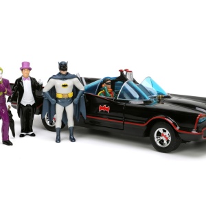 JADA BATMAN SET MASINUTA METALICA BATMOBILE 1:24 SI 4 FIGURINE - Img 5