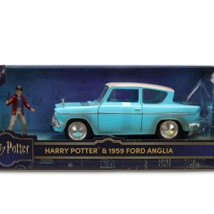 JADA HARRY POTTER SET FIGURINA HARRY POTTER SI MASINUTA METALICA FORD ANGLIA 1959 SCARA 1 LA 24