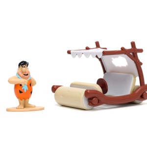 JADA SET MASINUTA METALICA FLINTMOBILUL SCARA 1:32 SI FIGURINA FRED FLINTSTONE - Img 3