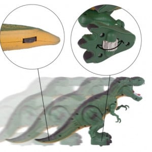 Jucarie Interactiva Dinozaur T-Rex cu sunete si lumini ,Verde,20cm - Img 7