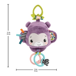 Jucărie interactivă Fisher Price, maimuțică muzicală, multicolor, 24x16x10cm - Img 10