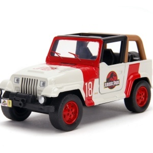 JURASSIK PARK DINO MASINUTA METALICA JEEP WRANGLER SCARA 1:32 - Img 2