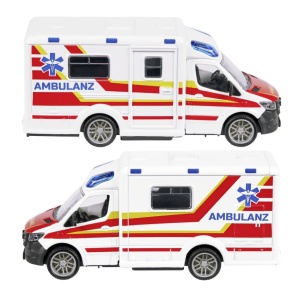 MAJORETTE AMBULANTA METALICA MERCEDES BENZ SPRINTER SCARA 1 LA 43 - Img 4