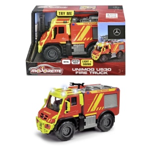 MAJORETTE MASINA DE POMPIERI MERCEDES UNIMOG U530 CU SUNETE SI LUMINI