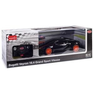 MASINA CU TELECOMANDA BUGATTI GRAND SPORT VITESSE NEGRU CU SCARA 1 LA 18 - Img 2