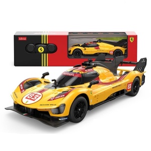 Masina cu telecomanda Rastar Ferrari 499P N83 Galben, scara 1:24, 2WD, 19x9.5x5.3cm