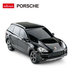 Masina cu telecomanda Rastar Porsche Cayenne Turbo, 1:24, negru, 20.2x8.1x7.1cm - Img 5