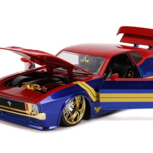 MASINUTA METALICA CAPTAIN MARVEL 1973 FORD MUSTANG MACH 1 SCARA 1 LA 24 - Img 5