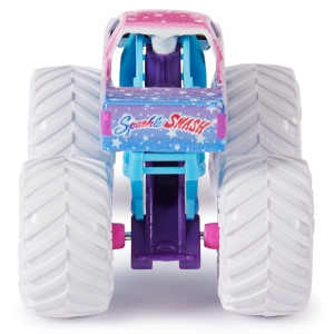MONSTER JAM SET 2 MASINUTE METALICE SPARKLE SMASH SCARA 1:64 - Img 8