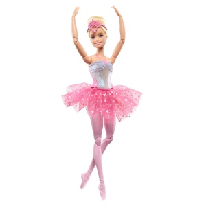 Papusa Barbie Dreamtopia, Balerina cu Detalii Luminoase si Par Blond - Img 3
