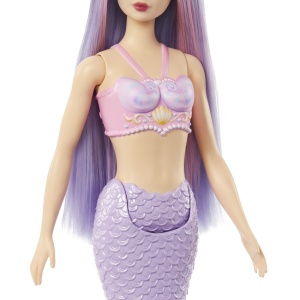 Papusa Barbie Dreamtopia, Sirena cu Par si Coada Mov - Img 3