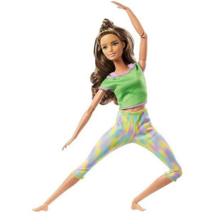 Papusa Barbie Made to move, 22 de articulatii complet mobile, seria 3, par saten - Img 3