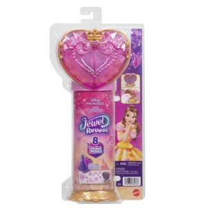Papusa Disney Princess Jewel Reveal Belle, 32.5x18x7.5cm, multicolor, set cu accesorii surpriza - Img 2