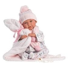 Păpușă Llorens Mimi cu păturică albă – 42 cm