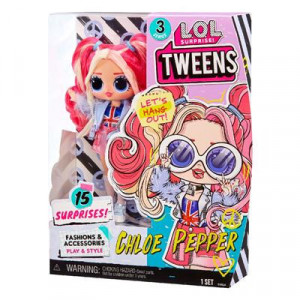 Papusa LOL Surprise Tweens, Chloe Pepper, 15 surprize - Img 5