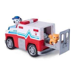 PATRULA CATELUSILOR CAUTARE SI SALVARE SET FIGURINA MARSHALL SI VEHICUL DE POMPIERI - Img 5