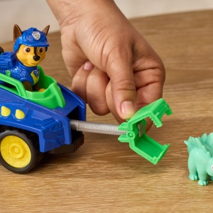 PATRULA CATELUSILOR FILMUL CU DINOZAURI SET DINO VEHICUL DE POLITIE CU FIGURINA CHASE SI ACCESORII 15CM - Img 6