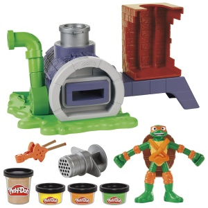 PLAY DOH POVESTIRI CU TESTOASE NINJA ADOLESCENTE MUTANTE SET PLASTELINA PIZZA TAIE SI ARUNCA - Img 2