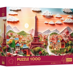 Puzzle Trefl 1000 piese, Editia Aniversara 40 de ani, 3D Paris