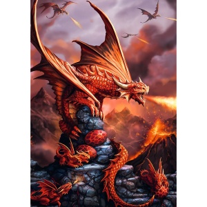 PUZZLE TREFL 1000 PREMIUM PLUS COLECTIA FANTASY DRAGON DE FOC - Img 2