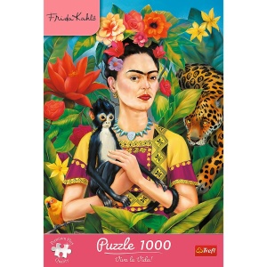 PUZZLE TREFL 1000 PREMIUM PLUS FRIDA KAHLO PORTRET IN JUNGLA - Img 3