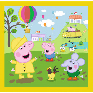 Puzzle Trefl 3in1 Peppa Pig - O Zi Aniversara - Img 4