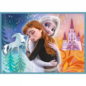 Puzzle Trefl 4 in 1 - Uimitoarea Lume Frozen, 12/15/20/24 piese - Img 3