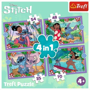 PUZZLE TREFL 4IN1 STITCH ZIUA FERMECATA - Img 6
