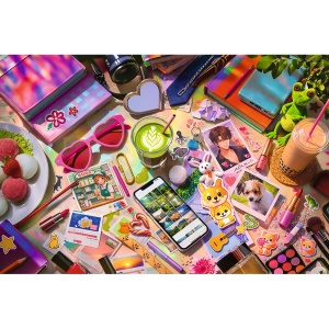 PUZZLE TREFL 600 FLAMINGO MICA MEA LUME - Img 2