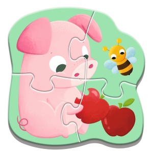 PUZZLE TREFL BABY CLASIC PUII DE ANIMALE 14 PIESE - Img 4
