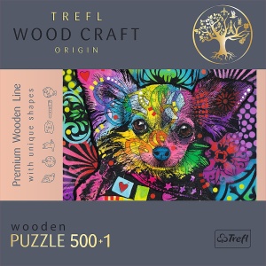 PUZZLE TREFL DIN LEMN 500+1 PIESE CATELUSII DRAGALASI - Img 5