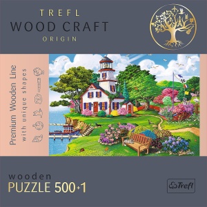 PUZZLE TREFL DIN LEMN 500+1 PIESE PORTUL IN TIMPUL VERII - Img 5