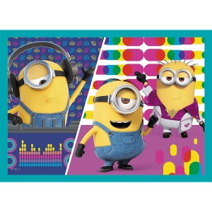 PUZZLE TREFL MINIONS 4IN1 LUMEA FERICITA A MINIONILOR - Img 4
