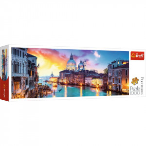 Puzzle Trefl, Panorama Canal grande Venetia, 1000 piese