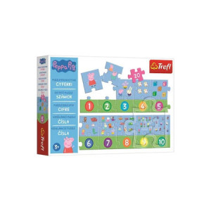Puzzle Trefl Sa Invatam Numerele cu peppa Pig,20 piese